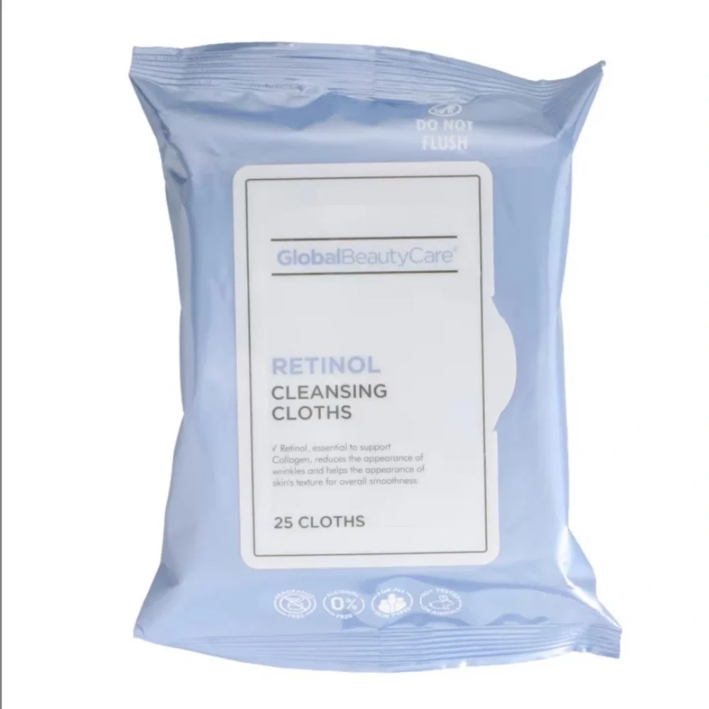 5- Global Beauty Care Retinol Cleansing Cloths 25‎ ct